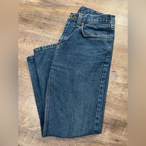 - Carhartt B460 DVB 100% Cotton Men's Blue Jeans Denim Relaxed Fit 34x30